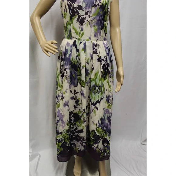Coldwater Creek Womens Maxi Dress 4 Floral Sleeveless Party Cocktail Watercolor - Picture 4 of 11